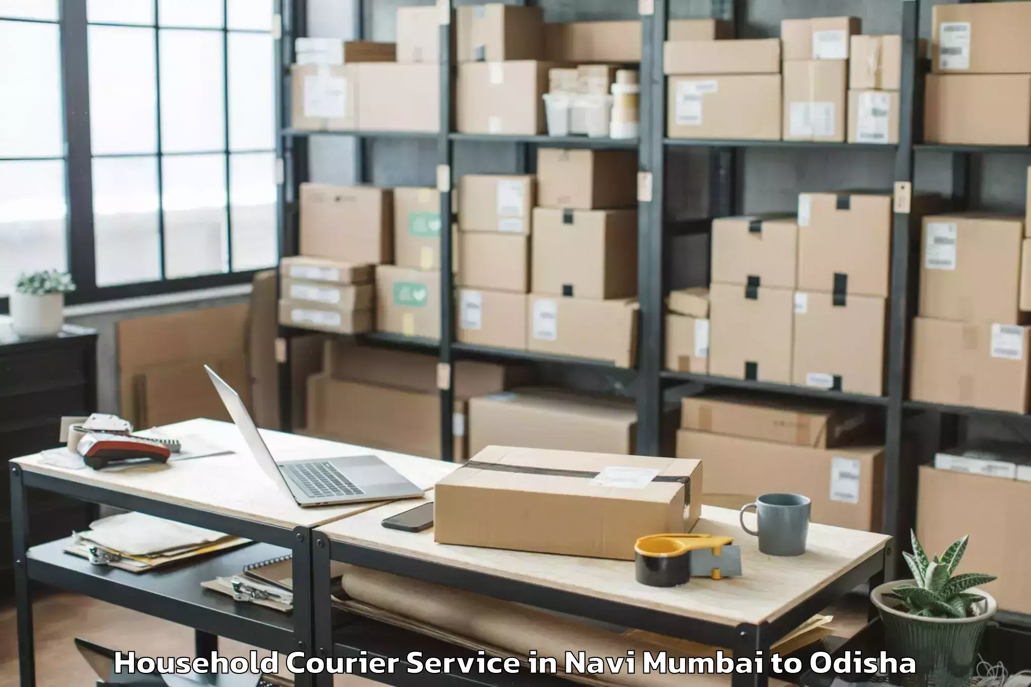 Easy Navi Mumbai to Baudh Household Courier Booking